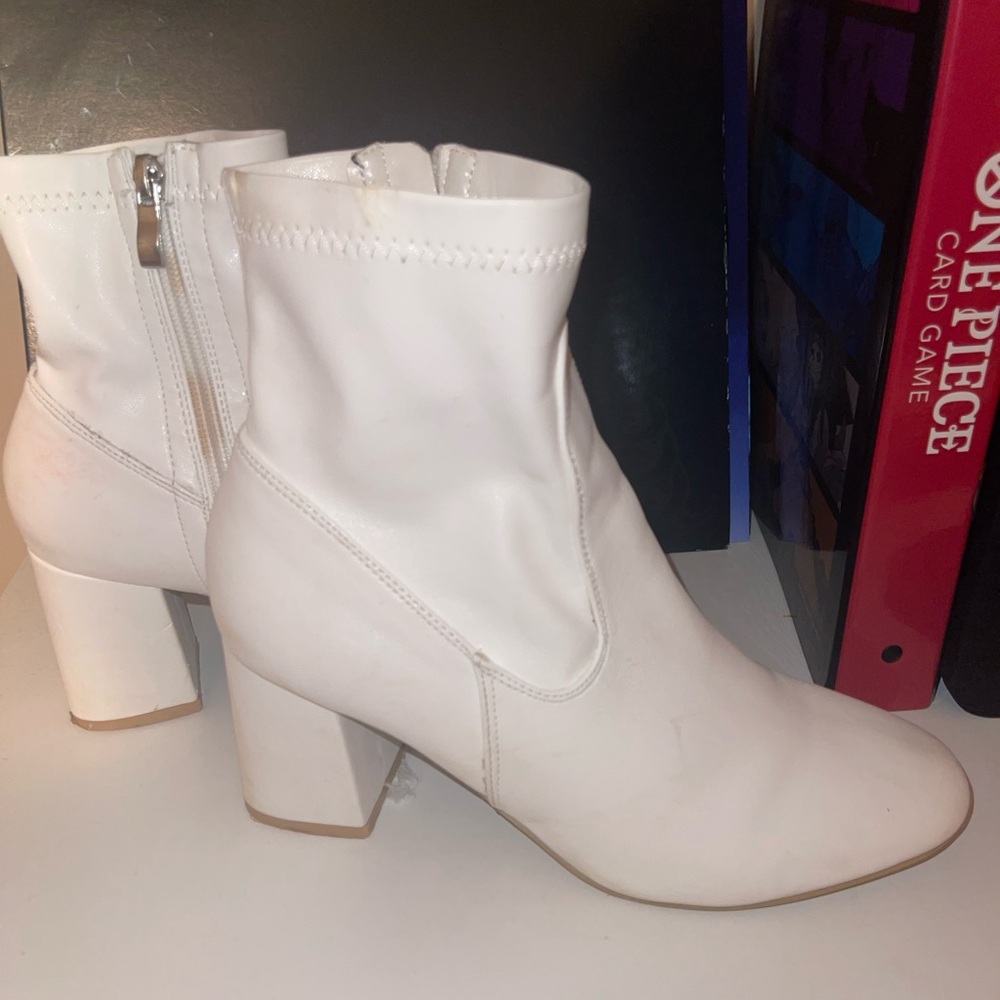Nasty Gal White Heeled Boots